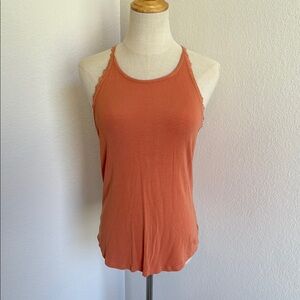 Women's Lace-Trimmed Tank Top - Rust Orange bundle
